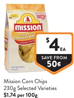 Foodworks Mission Corn Chips offer