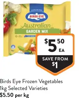 Foodworks Birds Eye Frozen Vegetables offer