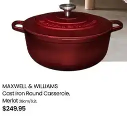 Myer MAXWELL & WILLIAMS Cast Iron Round Casserole offer