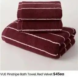 Myer VUE Pinstripe Bath Towel, Red Velvet offer