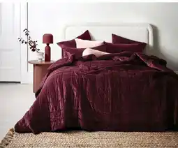 Myer Luxury Velvet Coverlet in Mulberry offer