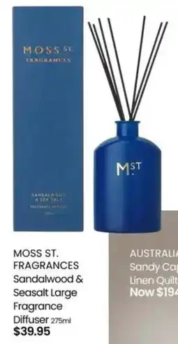 Myer MOSS ST. FRAGRANCES Sandalwood & Seasalt Large Fragrance offer
