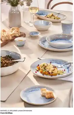 Myer MAXWELL & WILLIAMS Lunara Dinnerware offer