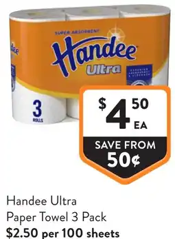 Foodworks Handee Ultra Paper Towel offer