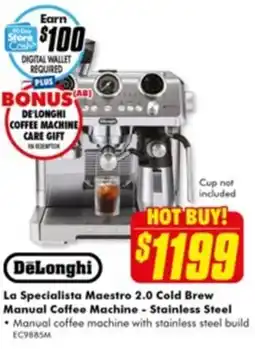 The Good Guys La Specialista Maestro 2.0 Cold Brew Manual Coffee Machine - Stainless Steel offer