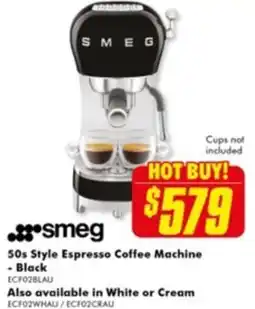 The Good Guys 50s Style Espresso Coffee Machine - Black offer