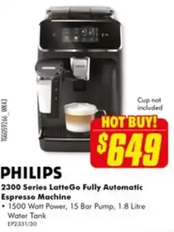 The Good Guys 2300 Series LatteGo Fully Automatic Espresso Machine offer
