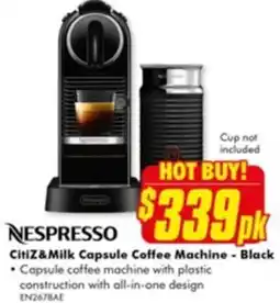 The Good Guys CitiZ&Milk Capsule Coffee Machine - Black offer