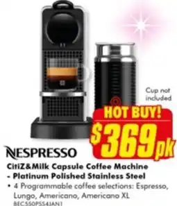 The Good Guys CitiZ&Milk Capsule Coffee Machine offer