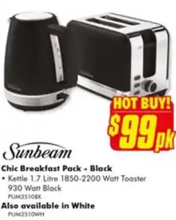 The Good Guys Chic Breakfast Pack - Black offer