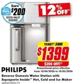 The Good Guys Reverse Osmosis Water Station with Aquaporin Inside Hot, Cold and Ice Maker offer