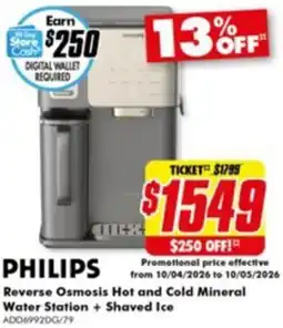 The Good Guys Reverse Osmosis Hot and Cold Mineral Water Station + Shaved Ice offer