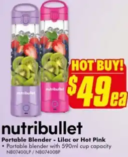 The Good Guys Portable Blender - Lilac or Hot Pink offer