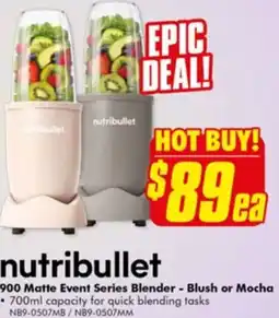 The Good Guys 900 Matte Event Series Blender - Blush or Mocha offer