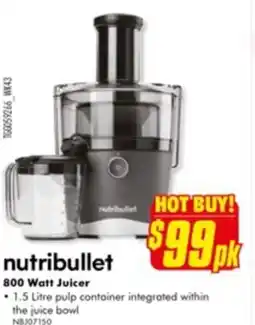 The Good Guys 800 Watt Juicer offer