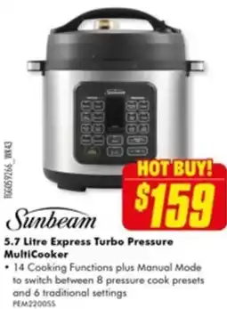The Good Guys 5.7 Litre Express Turbo Pressure MultiCooker offer