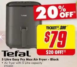 The Good Guys 5 Litre Easy Fry Max Air Fryer - Black offer