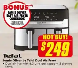 The Good Guys Jamie Oliver by Tefal Dual Air Fryer offer