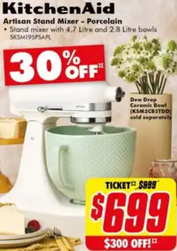 The Good Guys Artisan Stand Mixer - Porcelain offer