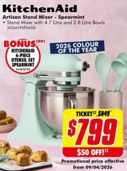 The Good Guys Artisan Stand Mixer - Spearmint offer