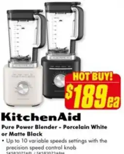 The Good Guys Pure Power Blender - Porcelain White or Matte Black offer