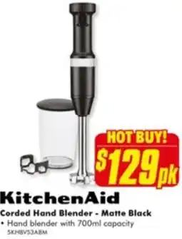 The Good Guys Corded Hand Blender - Matte Black offer