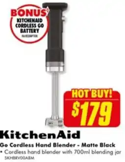 The Good Guys Go Cordless Hand Blender - Matte Black offer