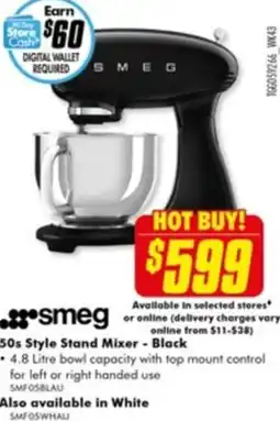 The Good Guys 50s Style Stand Mixer - Black offer