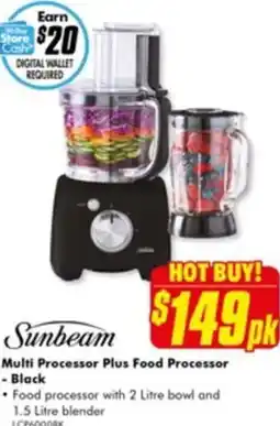 The Good Guys Multi Processor Plus Food Processor - Black offer