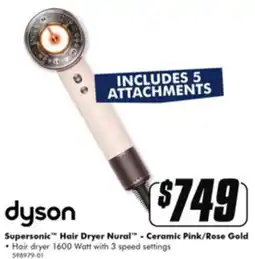 The Good Guys Supersonic Hair Dryer Nural - Ceramic Pink/Rose Gold offer
