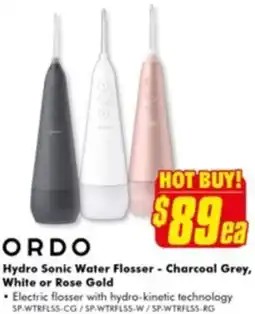 The Good Guys Hydro Sonic Water Flosser - Charcoal Grey, White or Rose Gold offer