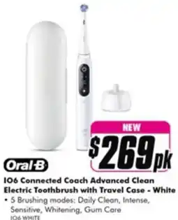 The Good Guys 106 Connected Coach Advanced Clean Electric Toothbrush with Travel Case - White offer
