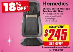 The Good Guys Shiatsu Elite II Massage Cushion with Heat offer