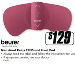 The Good Guys Menstrual relax tens and heat pad offer