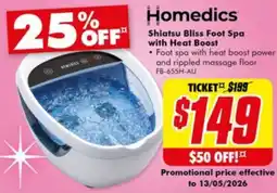 The Good Guys Shiatsu Bliss Foot Spa with Heat Boost offer