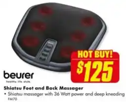 The Good Guys Shiatsu Foot and Back Massager offer