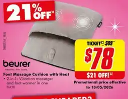 The Good Guys Foot Massage Cushion with Heat offer