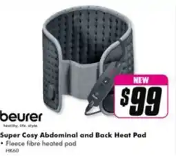 The Good Guys Super Cosy Abdominal and Back Heat Pad Fleece fibre heated pad offer