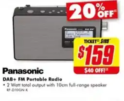 The Good Guys Dab+ fm portable radio offer