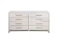 LivingStyles Pearl 8 Drawer Chest, Pale Grey offer
