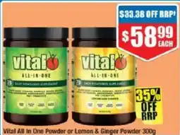 Chemist Warehouse Vital All In One Powder or Lemon & Ginger Powder offer