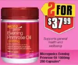 Chemist Warehouse Microgenics Evening Primrose Oil offer