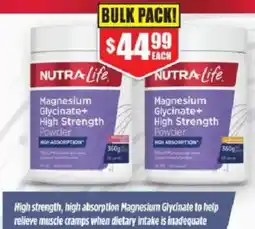 Chemist Warehouse NUTRA Life Magnesium Glycinate+ High Strength Powder offer