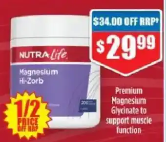 Chemist Warehouse NUTRA Life Magnesium Hi-Zorb offer