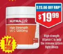 Chemist Warehouse NUTRA Life High Strength Vit C offer