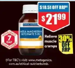 Chemist Warehouse Mega magnesium glycinate 5-in-1 offer