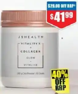 Chemist Warehouse JSHealth Vitality X + Collagen Powder offer