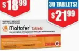 Chemist Warehouse Maltofer Oral Iron Tablets offer