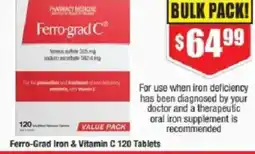 Chemist Warehouse Ferro-Grad Iron & Vitamin C offer