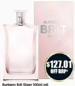 Chemist Warehouse Burberry Brit Sheer edt offer